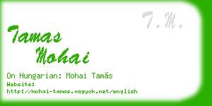 tamas mohai business card